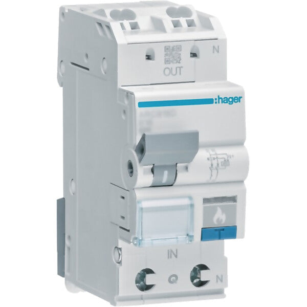 Hager Fehlerlichtbogen-Schutz AFDD m.LS 1P+N 6kA C ARC966D